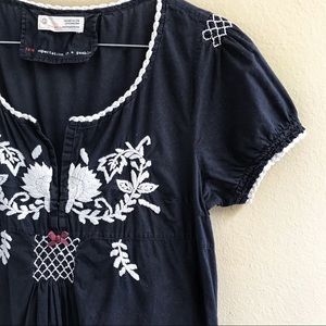 Odd Molly 100% Cotton Black Tunic Dress